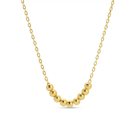 Simple Bead Necklace Gold