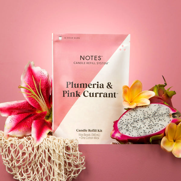 Notes Sustainable Candle Kit - Plumeria & Pink Currant