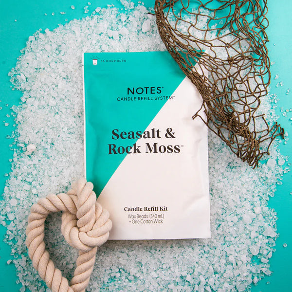 Notes Sustainable Candle Kit -Seasalt & Rock Moss