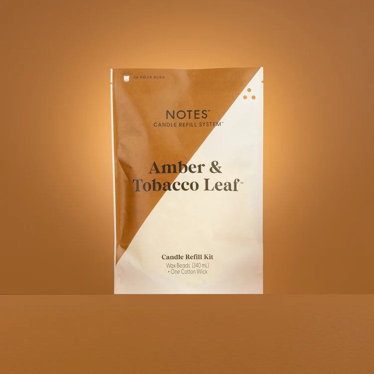 Notes Sustainable Candle Kit - Amber & Tobacco Leaf