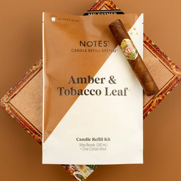 Notes Sustainable Candle Kit - Amber & Tobacco Leaf