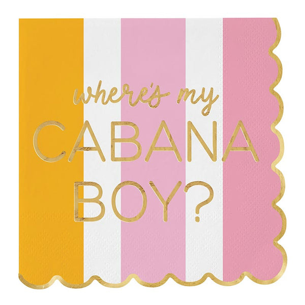 Where's My Cabana Boy? Cocktail Napkin