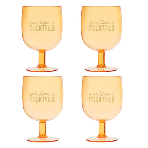 Sunshine and Cocktails Stackable Wine Glass