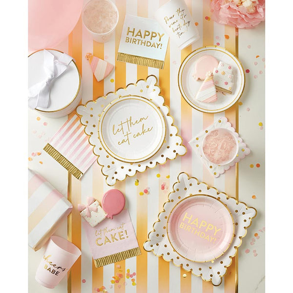 Let them Eat Cake Foil Fringe Napkins