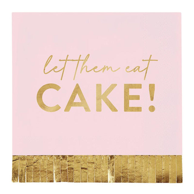 Let them Eat Cake Foil Fringe Napkins