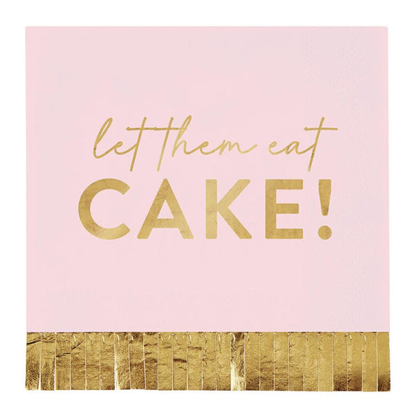 Let them Eat Cake Foil Fringe Napkins