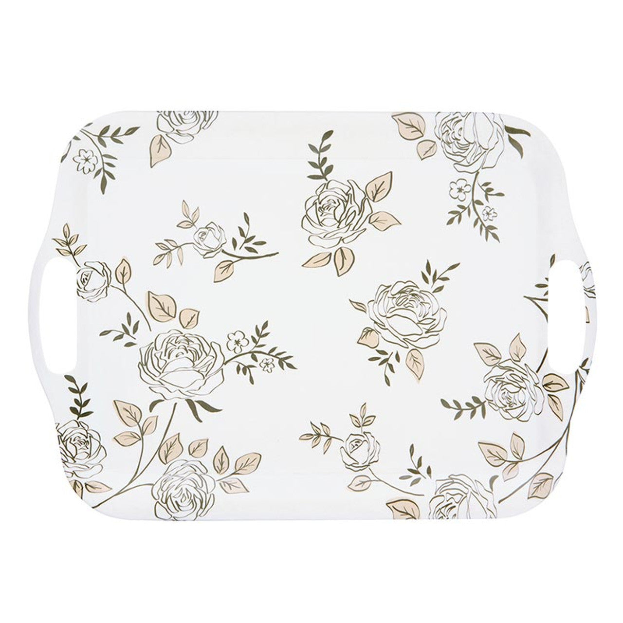 Floral Bamboo Tray