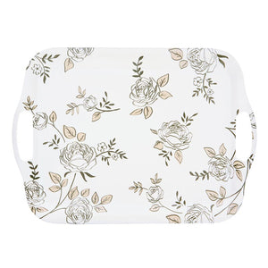 Floral Bamboo Tray