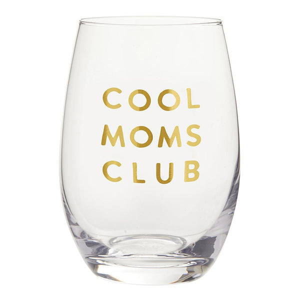 Cool Moms Club Stemless Wine Glass