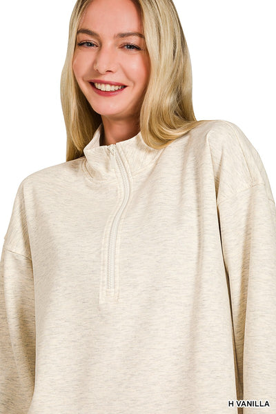 Scuba Half Zip & Jogger Set Heather Vanilla