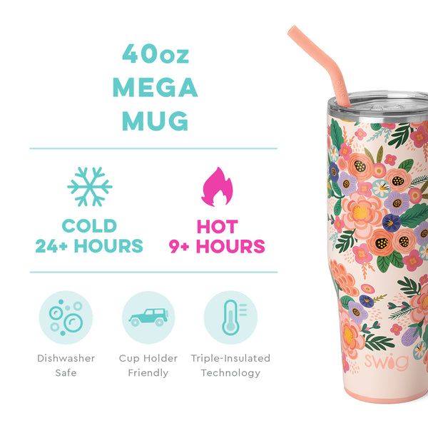 Swig 40 oz Mega Mug Full Bloom