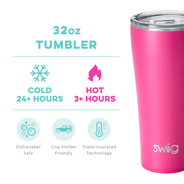 Swig 32 oz Tumbler Hot Pink