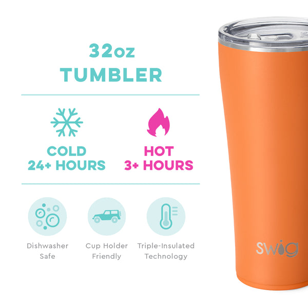 Swig 32 oz Tumbler Matte Orange