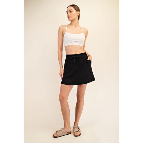 Luxe Lounge Skort Black