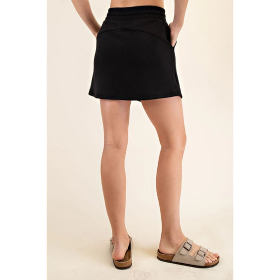 Luxe Lounge Skort Black