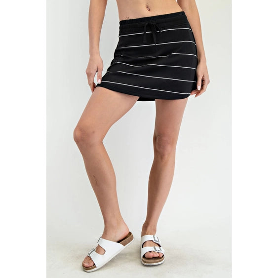 Luxe Lounge Skort Black/Cream