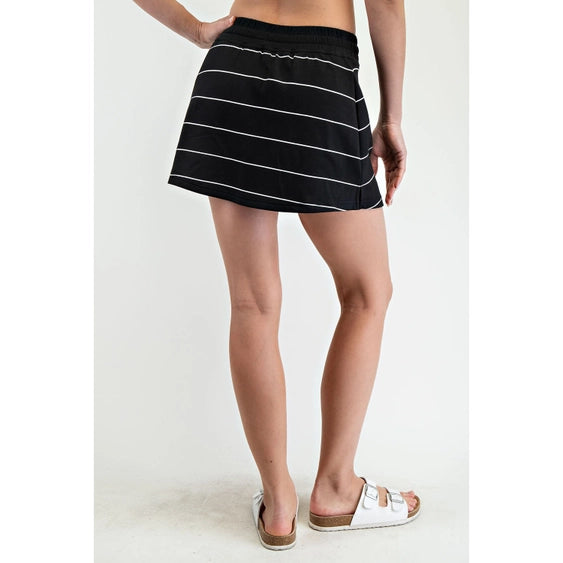 Luxe Lounge Skort Black/Cream