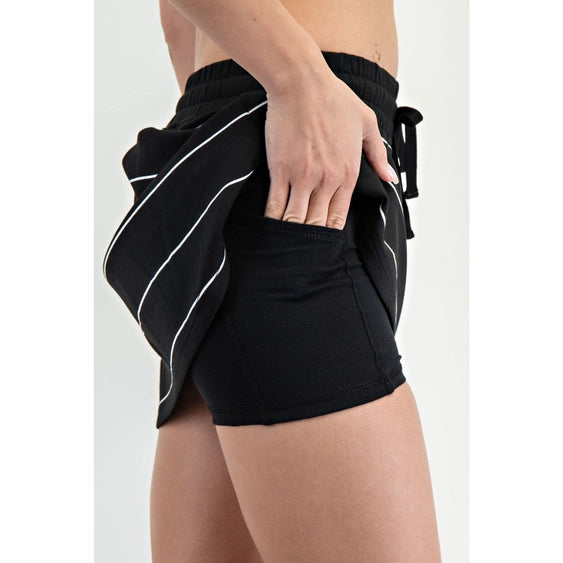 Luxe Lounge Skort Black/Cream