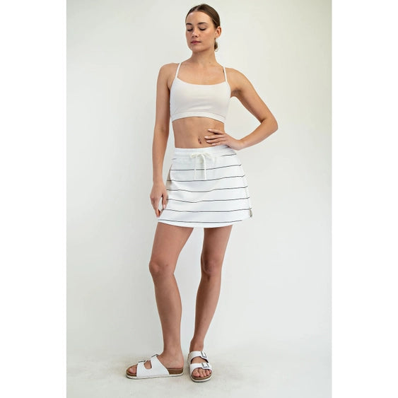 Luxe Lounge Skort Cream/Black
