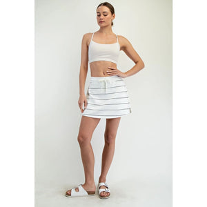 Luxe Lounge Skort Cream/Black