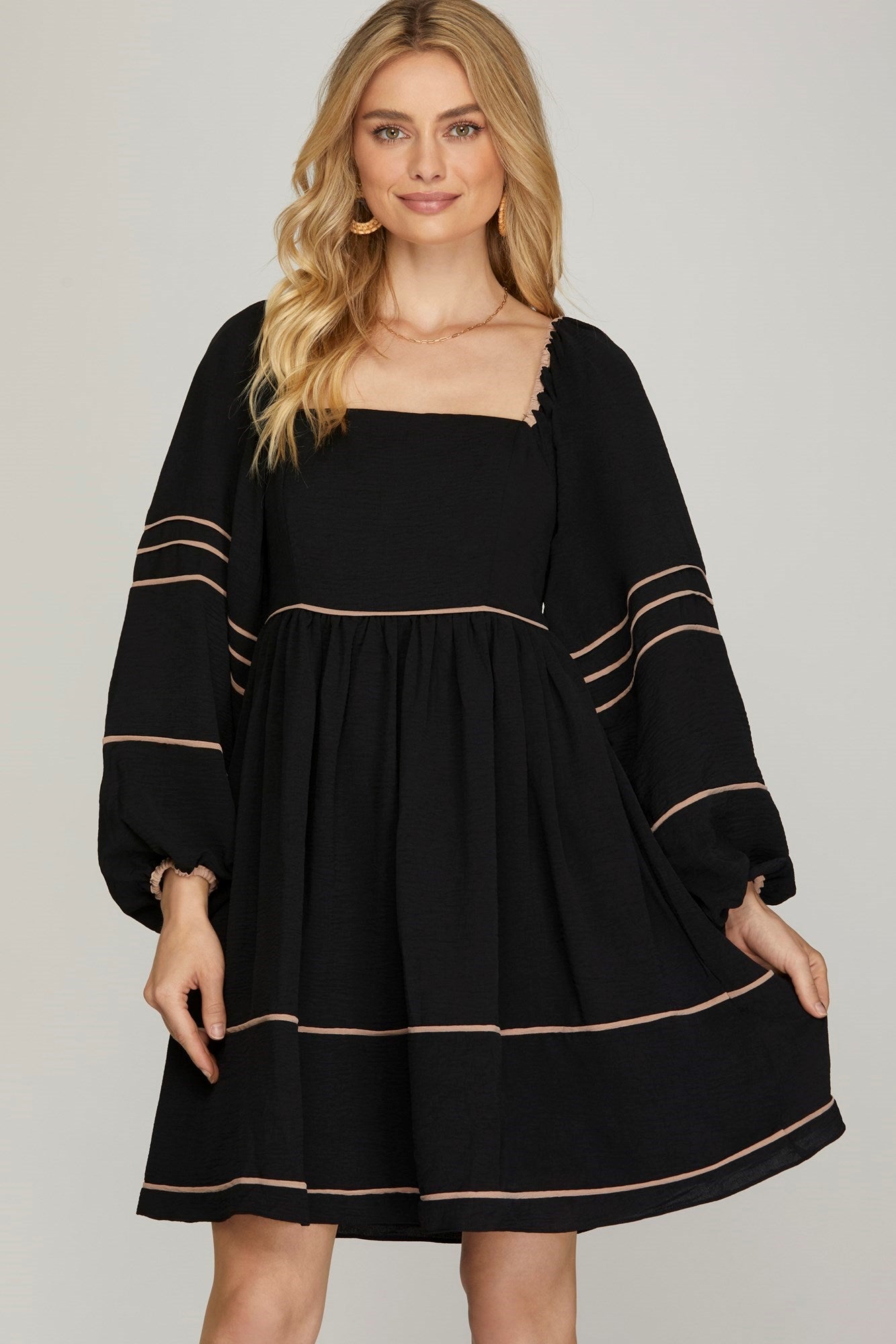 Lorelai Long Sleeve Dress Black