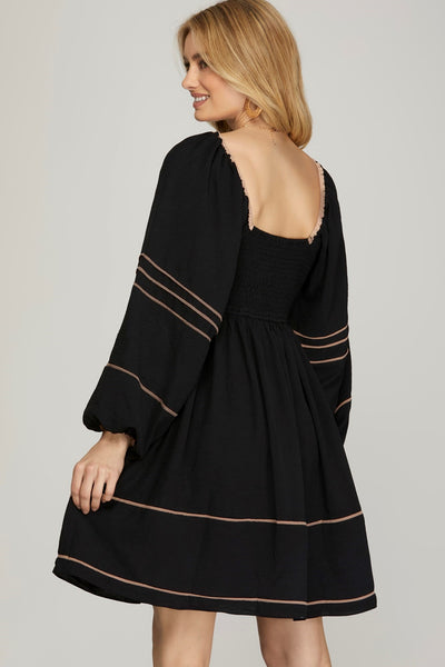Lorelai Long Sleeve Dress Black