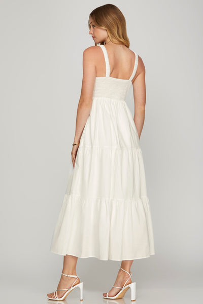 Jillian Pintuck Maxi Dress