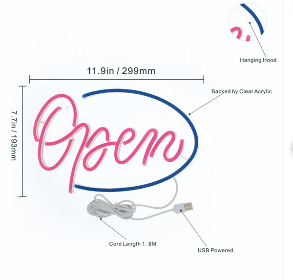 Flex Silicone LED Neon Open Sign