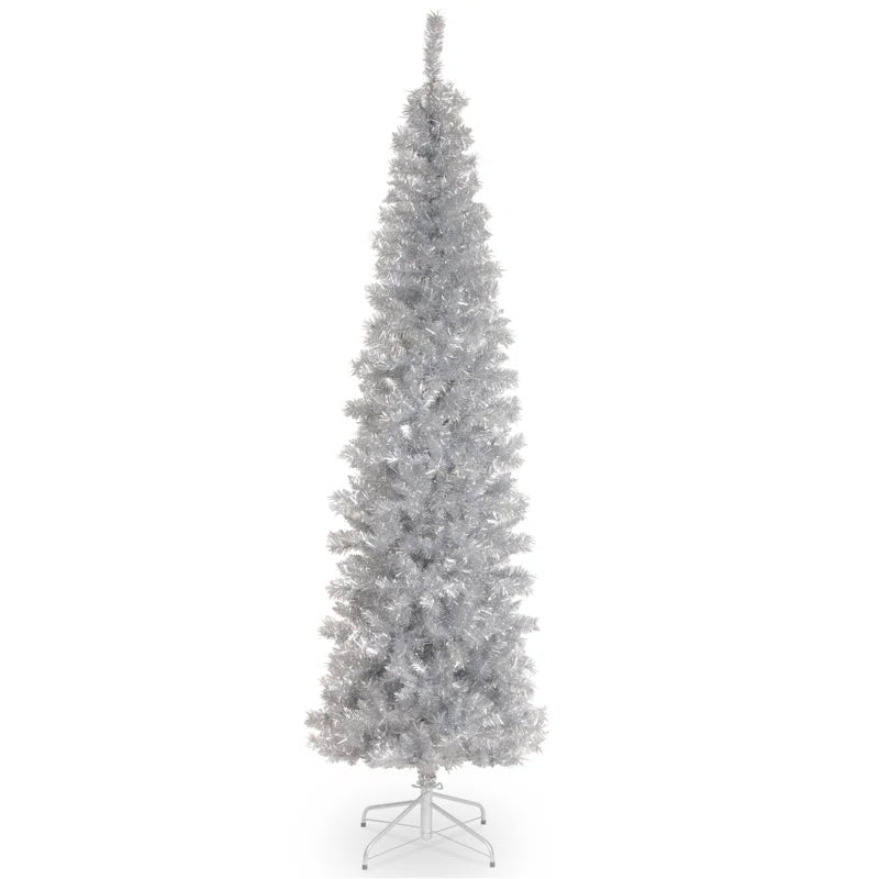 Silver Tinsel Tree 72"