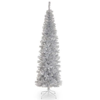 Silver Tinsel Tree 72"