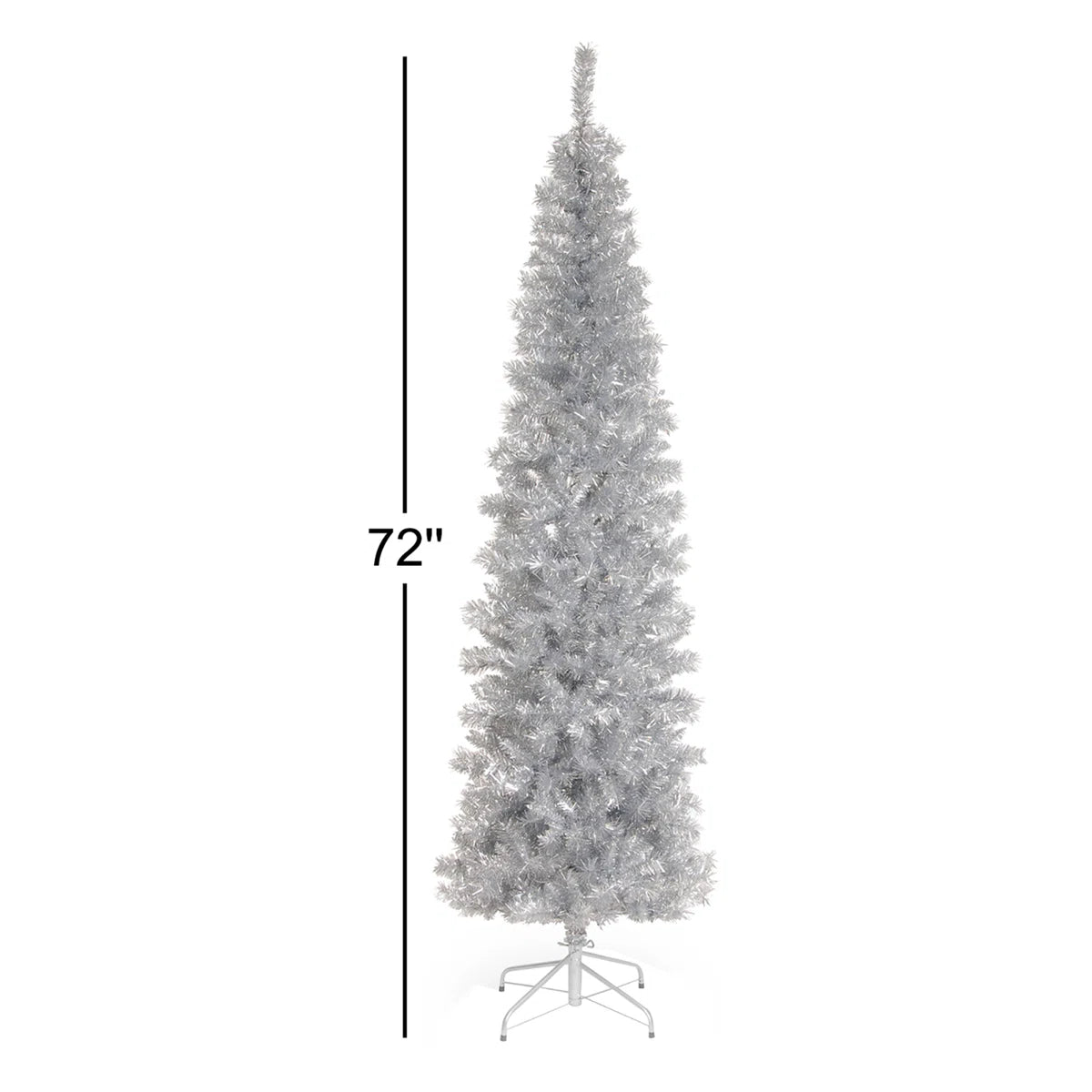 Silver Tinsel Tree 72"