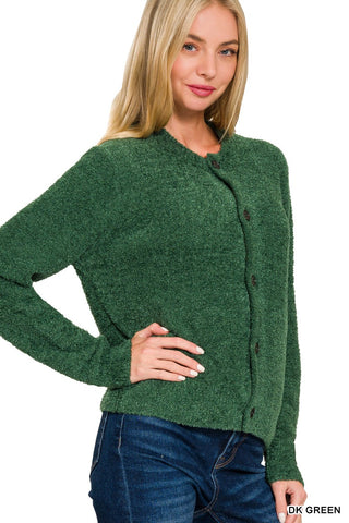 Super Soft Winter Cardigan Dark Green