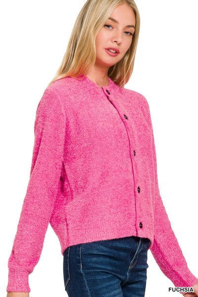 Super Soft Winter Cardigan Fuchsia
