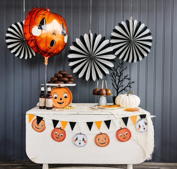 Vintage Halloween Black and Cream Oversized Tissue