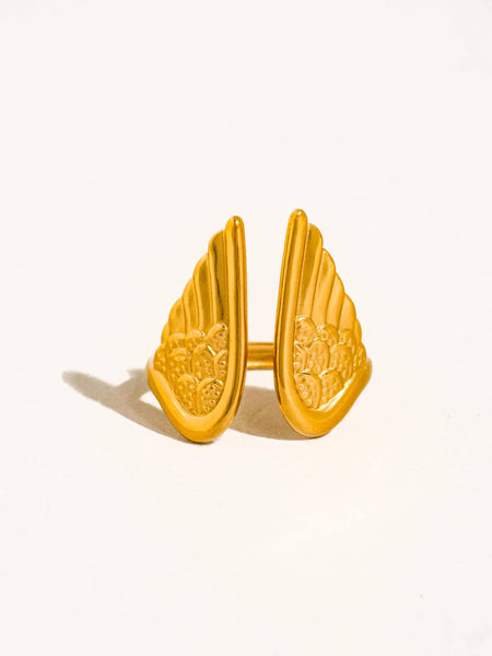 Silvane 18K Gold Angel Wing Ring