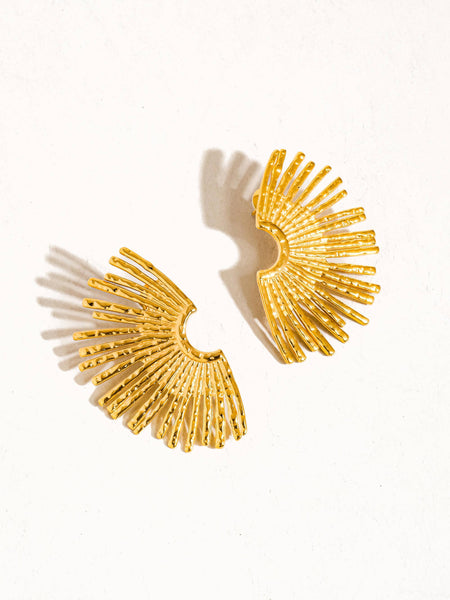 Bisous Gold Sunburst Earring