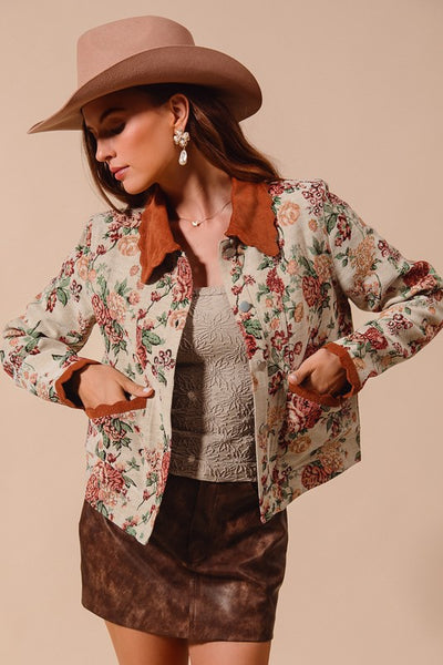 Jane Floral Jacquard Jacket