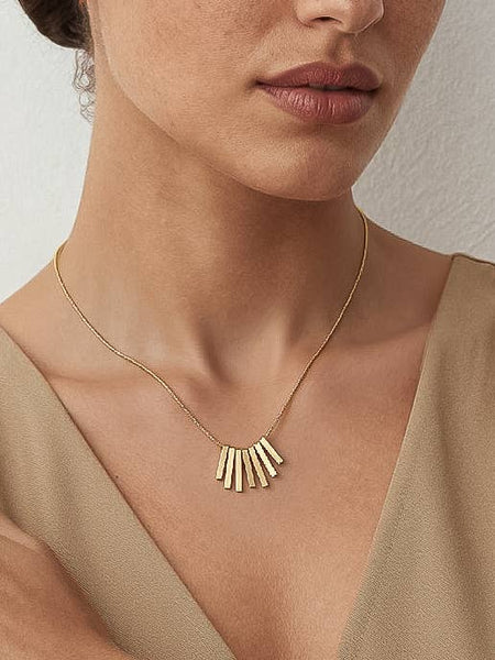Lorraine 18K Gold Bar Necklace
