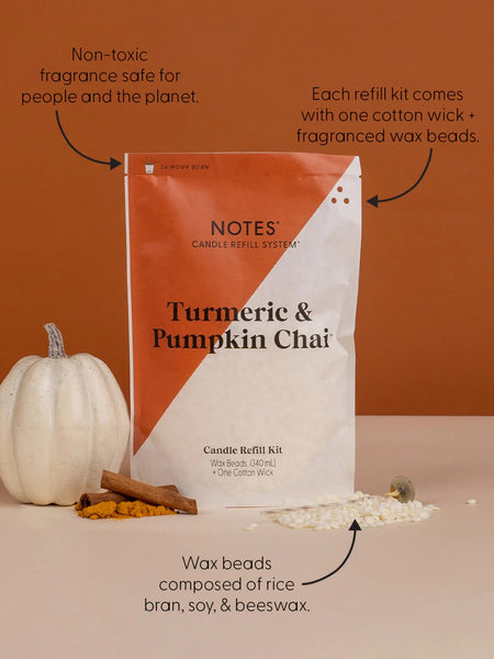 Notes Sustainable Candle Kit - Turmeric & Pumpkin Chai