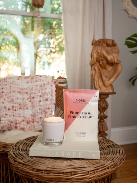 Notes Sustainable Candle Kit - Plumeria & Pink Currant