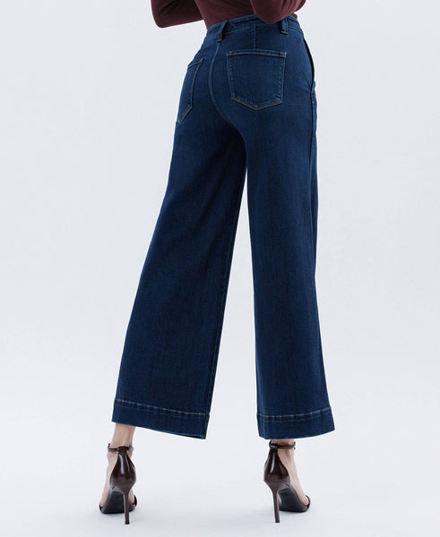 High Rise Ankle Wide Leg Jeans F5923