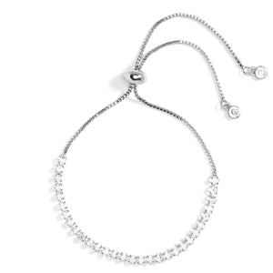Marquise  Pulley Tennis Bracelet Silver