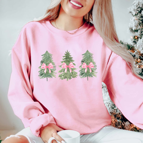 Trees With Pink Bows Sweatshirt