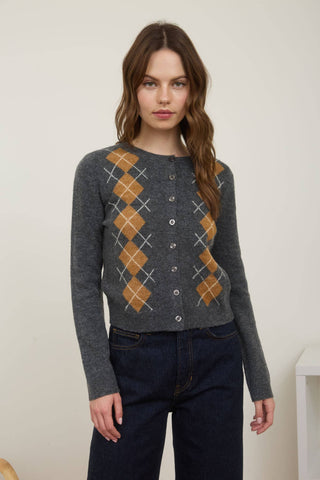 Argyle Cardigan Sweater