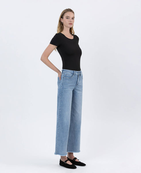 Loververt High Rise Wide Leg Ankle Jeans LV1771