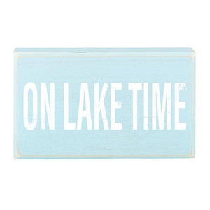 Lake Time Box Sign