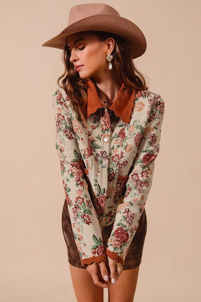 Jane Floral Jacquard Jacket