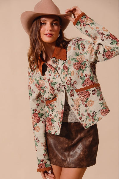 Jane Floral Jacquard Jacket