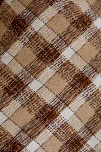 Brown Plaid Mini Skirt