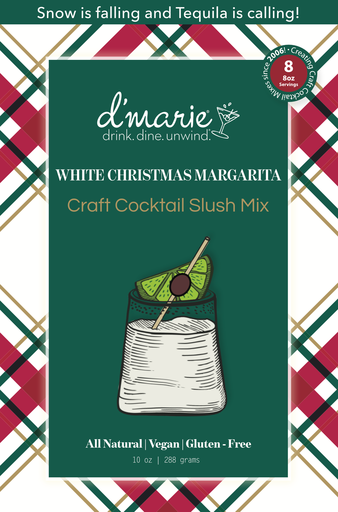 White Christmas Margarita Cocktail Slush Mix